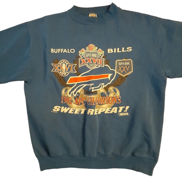 Vintage 1992 Buffalo Bills AFC Championship Crewneck Size L - Picture 1 of 4